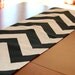 Table Runner- Black and Beige Denton Zippy Chevron Table Runner- Premier Prints-  Weddings, Holidays, Home Decor- You Choose Size