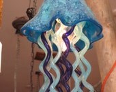 Jellyfish Chandelier - Pendant Light - Hanging Lamp - Glass Lighting - Hand Blown Glass