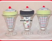 12 Piece Baby Boy, Girl, OR Neutral Ice Cream Sundaes-Beautiful Baby Shower Decoration Idea-3 Sundaes