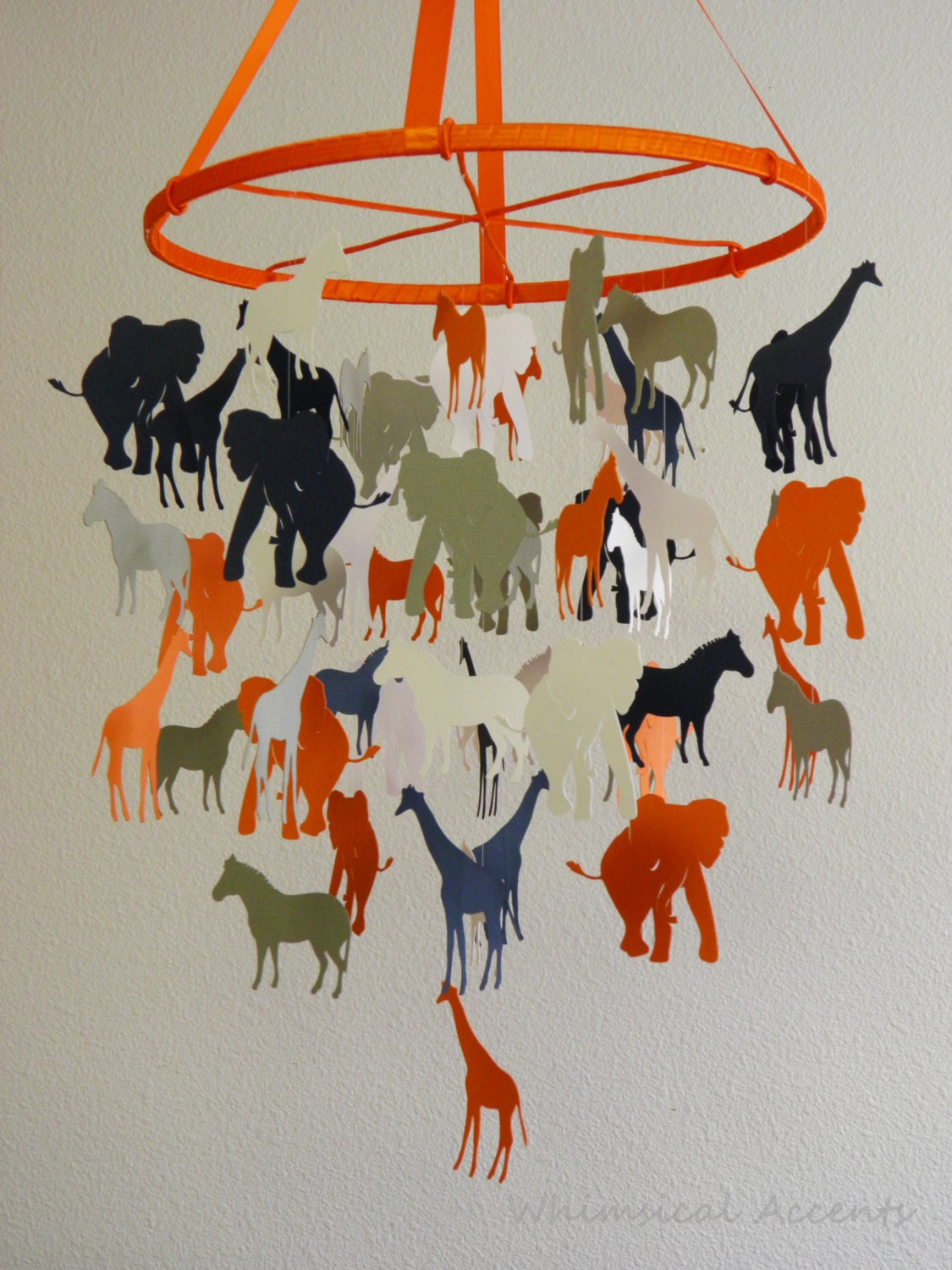 Going on A Safari Baby Paper Mobile - Extra Large without the decorative frill