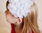 Cliffon & Lace Large Flower Headband - 1 year-Adult sizes