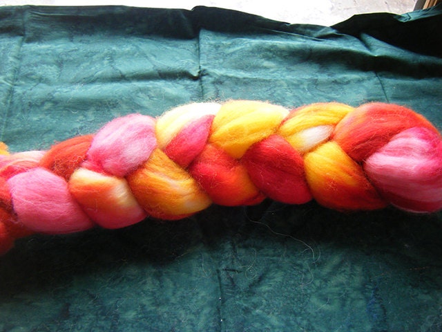 Superwash Merino fire 4 oz