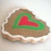 Original One of a Kind Scalloped Art Wooden Heart Magnet - Hand painted