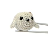 Amigurumi Chubby Baby seal MochiQtie - kawaii mini size crochet Amigurumi toy doll