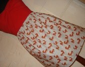 Fox Animal Print Mini Skirt - Grey High Waisted Handmade Ladies Mini Skirt - Handmade and Ready to Ship