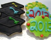 Graduation Sugar Cookies - Mortar Board - Custom Colors Available - Mini Bites