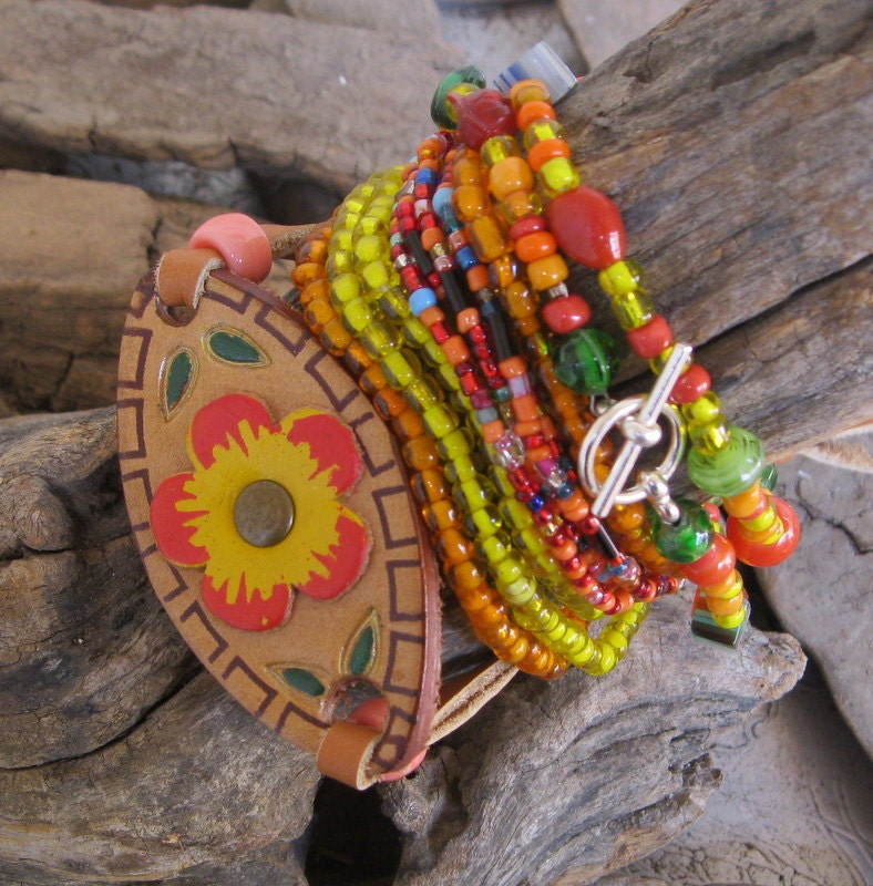 Items similar to Hippie Bracelets, Handmade Women's Bracelets, Beaded