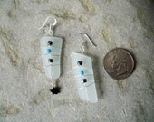 Beach Glass Earrings with Star