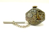 Watch Tie Tack, Best Man Gifts, Wedding Party Mens Accessories