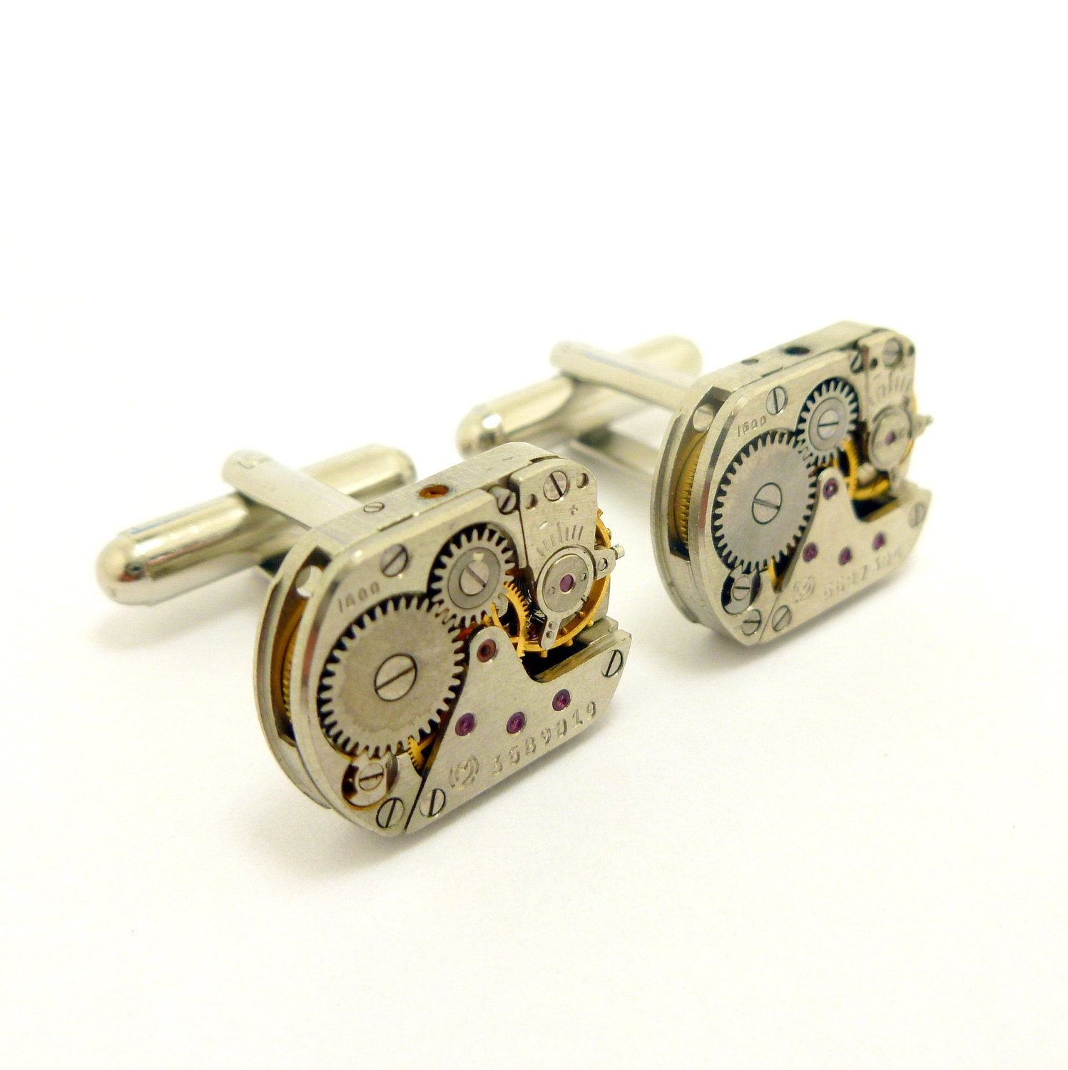 Steampunk Watch Cuff Link, Antique Cufflinks from Watch Movements