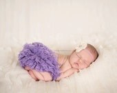 Crochet Lace Ruffled Skirty Photography Prop in Baby Alpaca