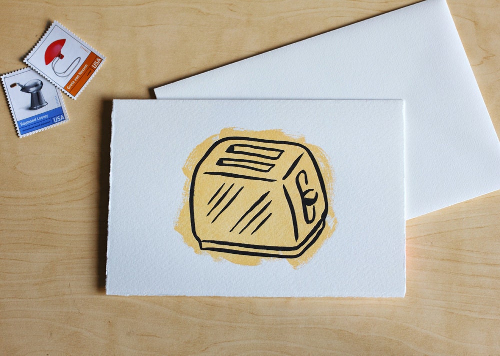 Toaster Letterpress Card