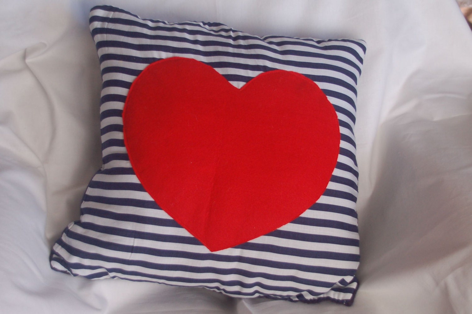 My Red Heart Felt Appliqued Novelty Pillow
