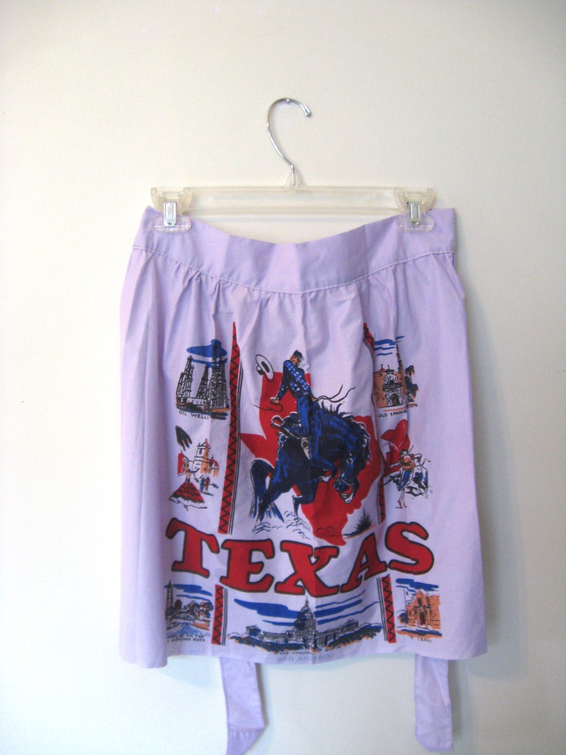Vintage 50's Texas Souvenir  Apron