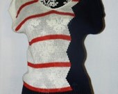 Vintage 70s Abstract Knit Tee  - S/M
