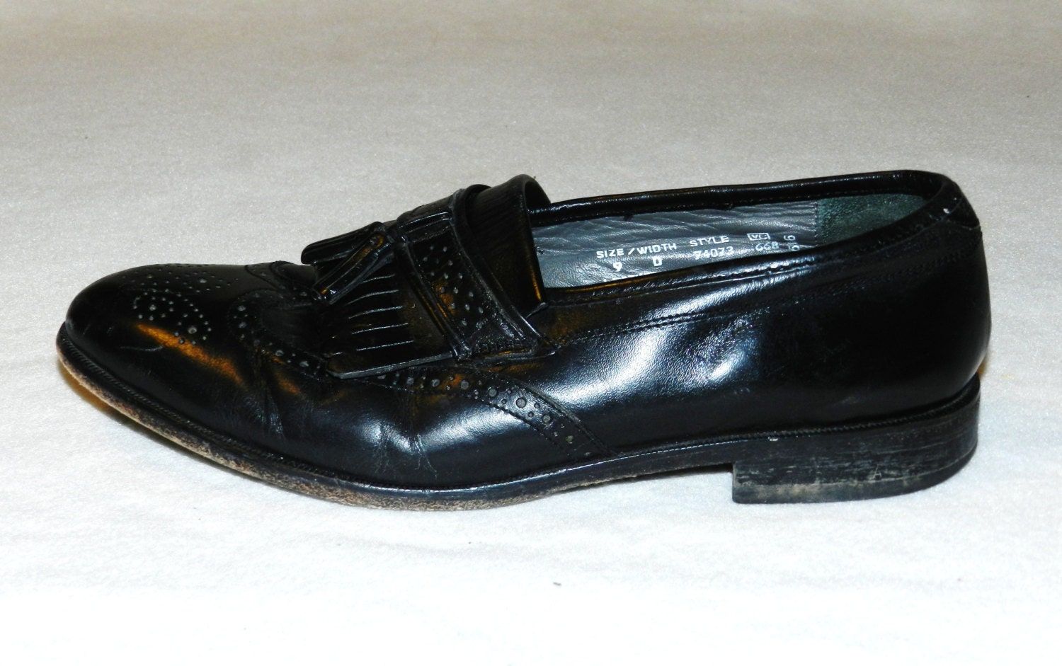 Vintage leather Wingtip Oxfords / Loafer Shoes - Size 9