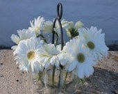 Vintage Wreath Milk Bottle Vase