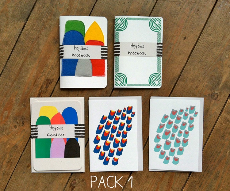 SALE Stationery Pack // Notebooks, Card Set, Greeting Cards
