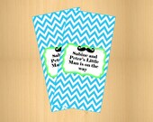 DIY Printable Mustache MINI Chocolate Wrappers - Baby Shower Il_170x135