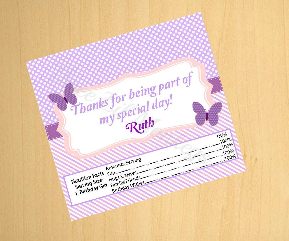 DIY Printable Butterfly Candy Bar Wrapper Il_170x135