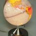 Vintage Illuminated 8 Inch Globe Lamp Small Eclectic Decor Lighting Silver Base