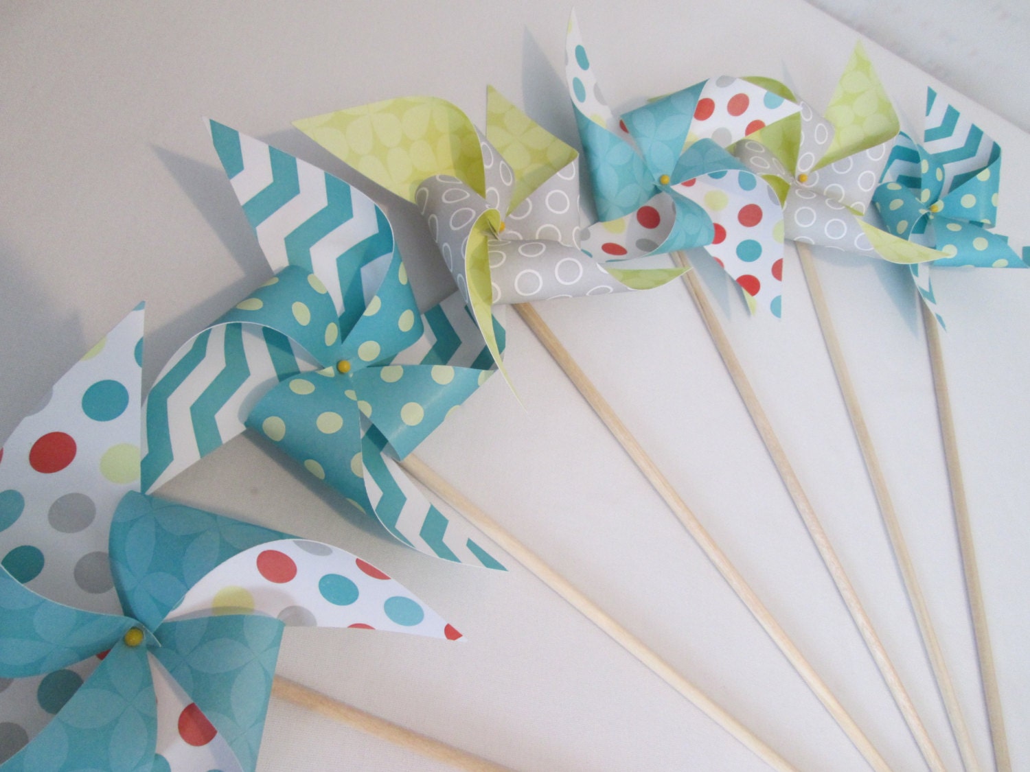 SALE Pinwheels Custom Made to Order Pick Your Paper for a birthday party baby shower bridal shower wedding or bat mitzvah