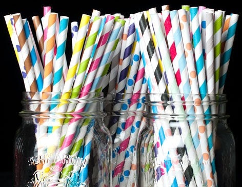 Paper Straws Sassy and Stylish for any Birthday Party Baby Shower Wedding Bridal Shower or Bar Mitzvah