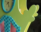Walter the Clock, Children's floor clock with three shelves. Seuss, Wonderland