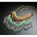 Wonderful beaded peacock finging necklace