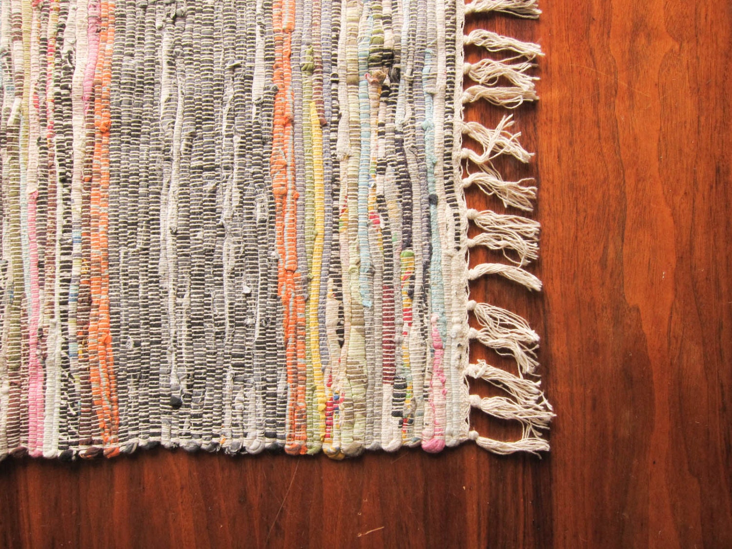 Vintage Colorful Floor Rug - Rag Rug