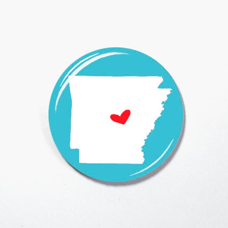 Arkansas Pendant, Interchangeable Magnetic Necklace Pendant Toppers, Topper Button, Interchangeable Pendant