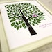 Unique Wedding Guest Book - The Wishwik Tree - A Peachwik Interactive Art Print - 100 guest sign in