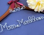 Personalized Hanger with Wedding Date Charm, Wedding Dress Hanger, Name Hanger, Bride Hanger