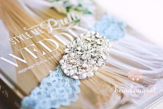 Crystal Bridal Garter, Beaded Rhinestone Garter, Wedding Garter, Bridal Lace Garter, Bridal Accessories