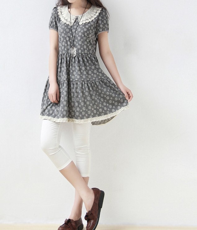Cute Floral Cotton Dress