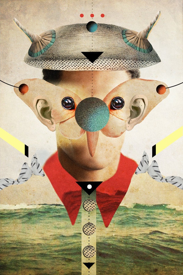 digital illustration A3 size / "Secrets of a butterfly man"/  limited edition of 20