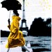 RAIN IN PARIS giclee print poster mixed media painting illustration drawing