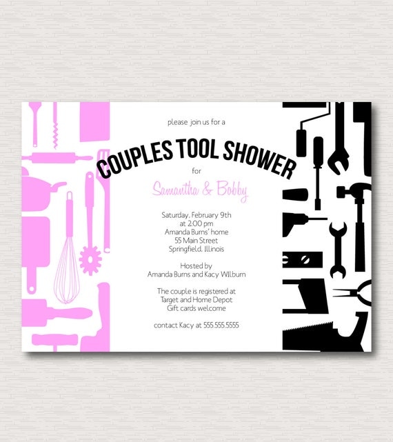 Couples Honey Do Tool Wedding Shower Invitation - PRINTABLE FILE