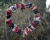 Heart Wreath Farmhouse Red and Brown (Wall Hanging)