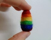 Small needle felted Easter egg rainbow