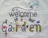 Embroidery Pattern PDF Welcome Garden Spring Summer