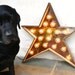 Star Light fixture metal sign reclaimed barn wood 24 inch diameter