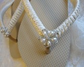 Ivory Bridal Flip Flops / Tan Bridal Shoes, Wedding Sandals, Nude flip flops, Beige shoes, Ivory Wedding Flip Flops ADRIANA'S WRAPPING