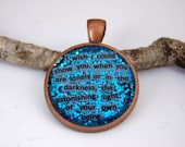 glitter resin quote pendant - I wish I could show you, when you are lonely or in the darkness, the astonishing light of your own being