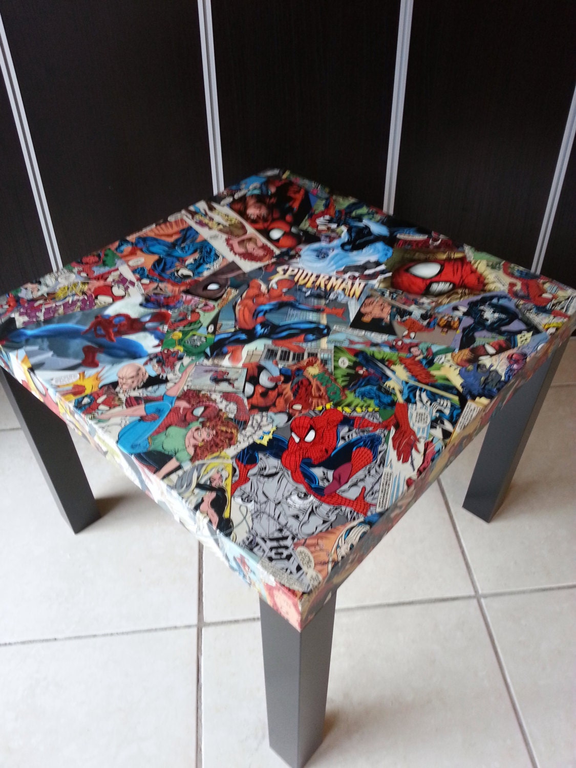 Spiderman Comic Collage Table FREE SHIPPING USA