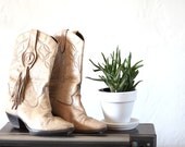 Brown Taupe Western Cowgirl Fringe Laredo Bootie Boots - Kayla