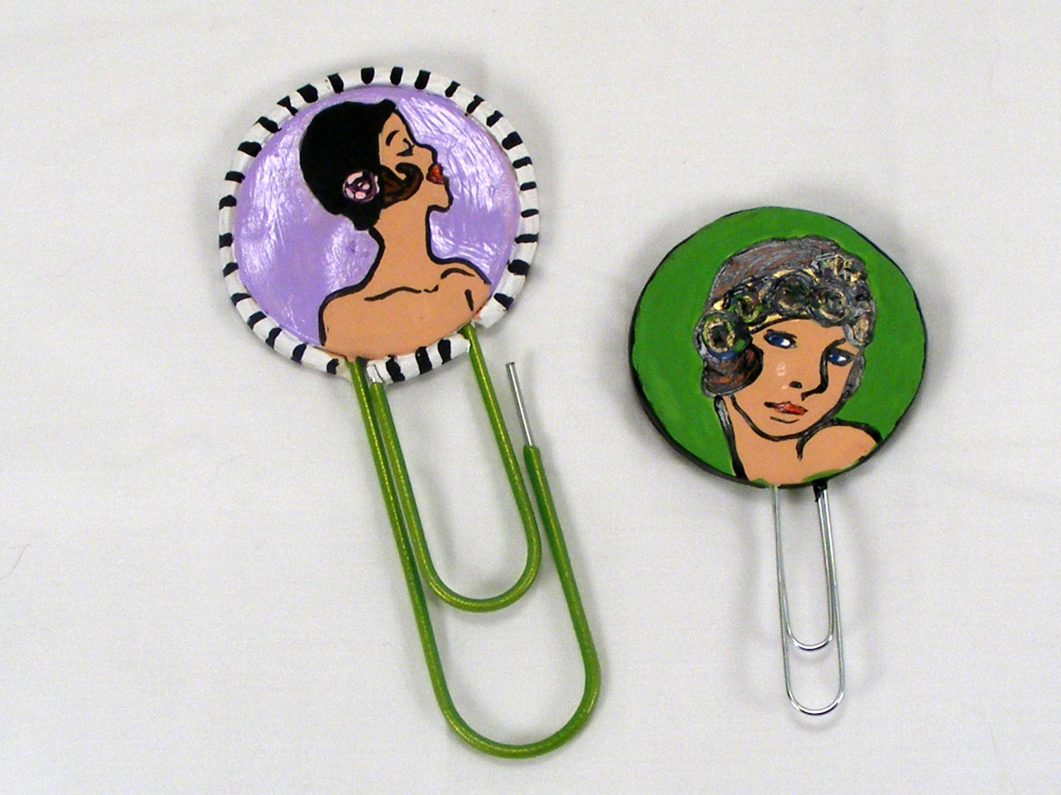 Flapper Girls Bookmarks Set of Two