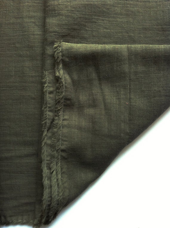 japanese cotton fabric -  double gauze  - soft like a cloud - olive - sold by half yard