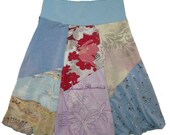 Boho Chic Hippie Skirt Women's Small Medium upcycled t-shirt clothing from Twinkle