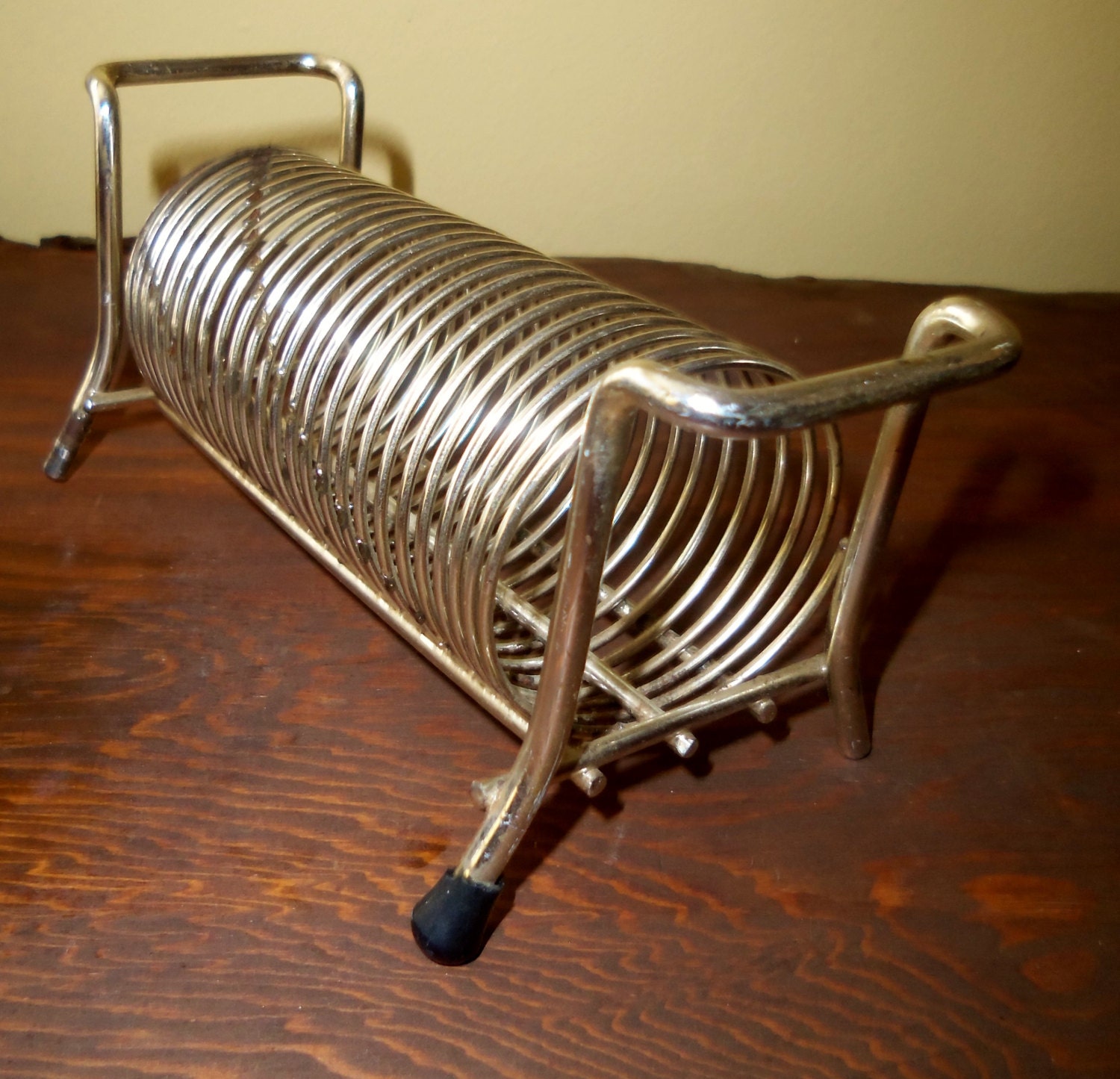 Vintage Metal Letter Holder Silver Spring